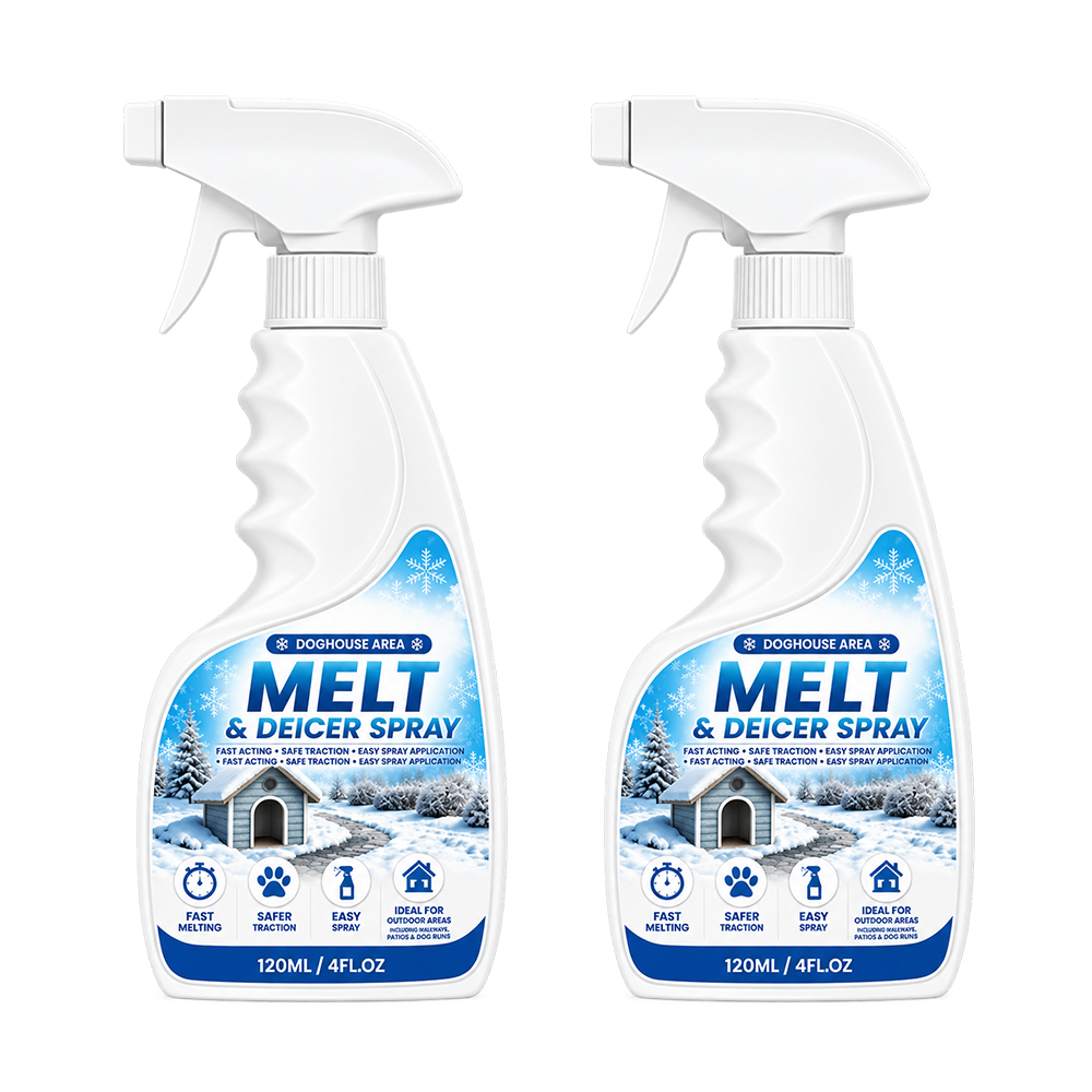 Outdoor De-Icing & Snow Melting Spray – pet-safe, dissolves frost on contact. Clear steps, walkways & patios fast
