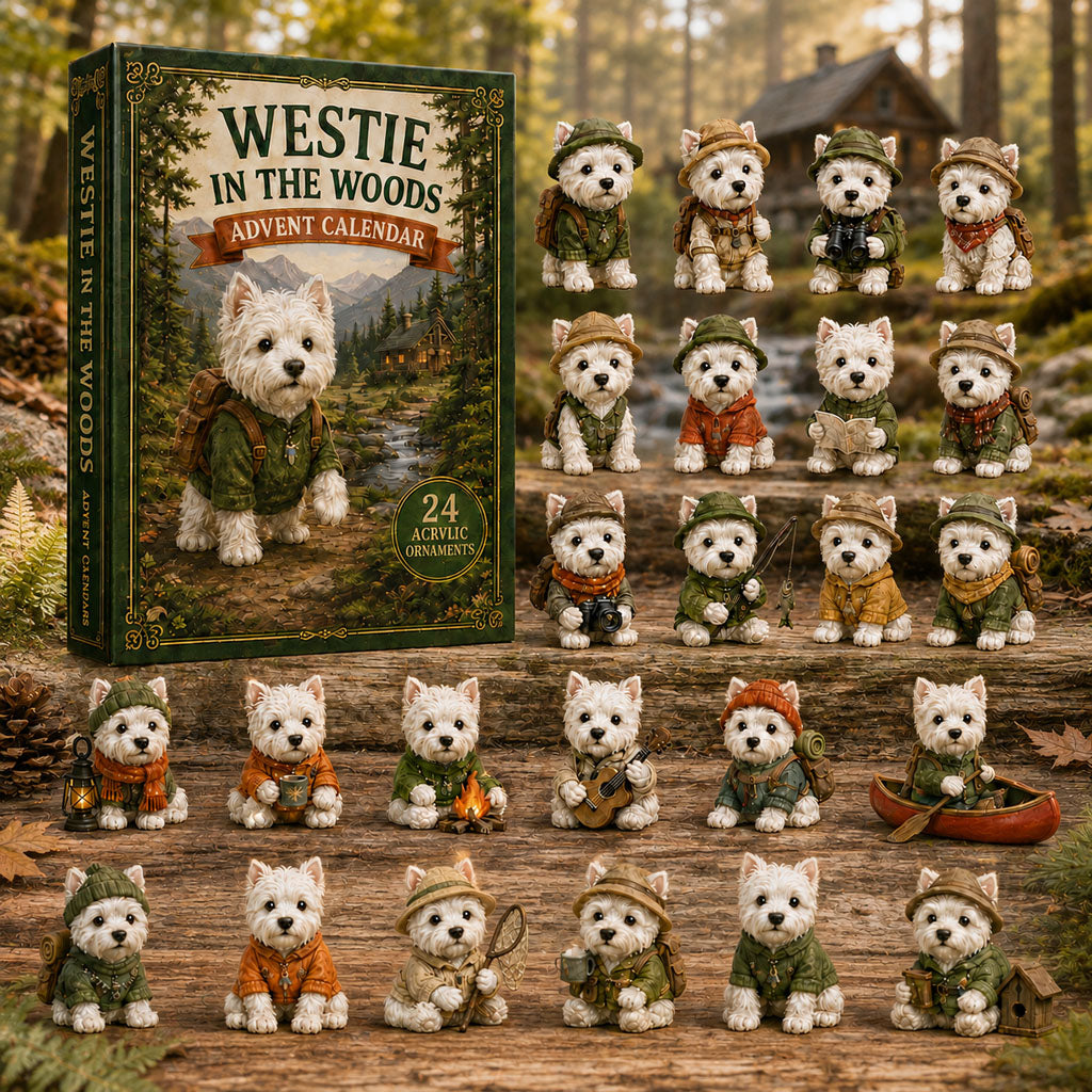 CHRISMAST KICKOFF 49% OFF - Westie In The Woods Advent Calendar 2026 - 24-Day Festive Countdown - Gift For Dog Lovers