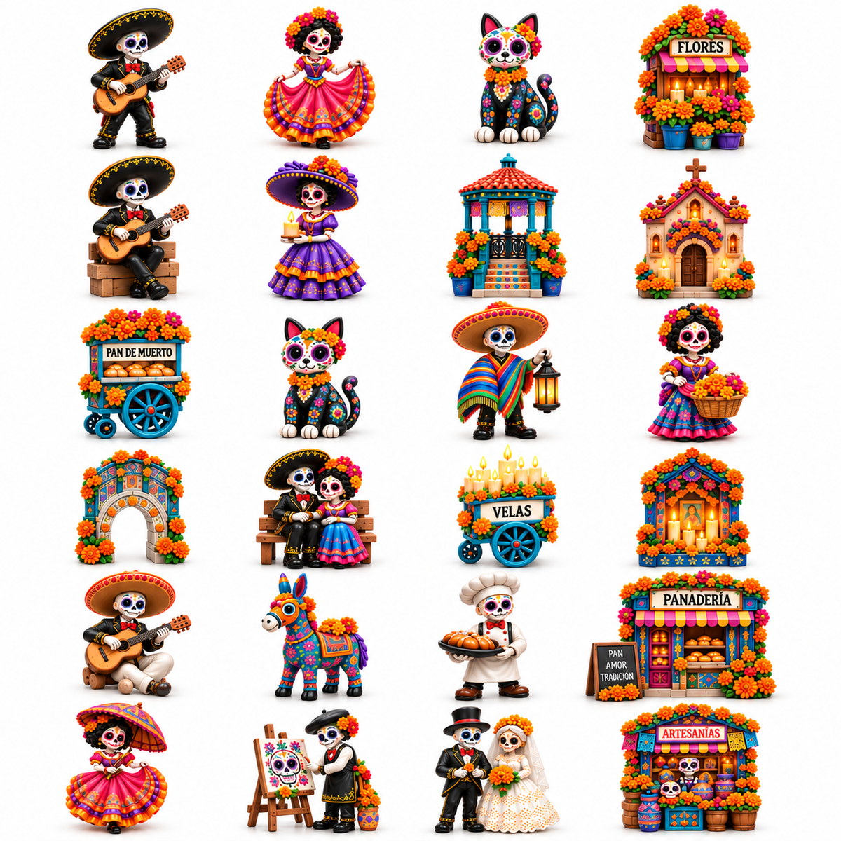 Pueblo del Día de Muertos 2026 – 24-Day Day of the Dead Collectible Countdown Calendar with 24 Unique Miniatures