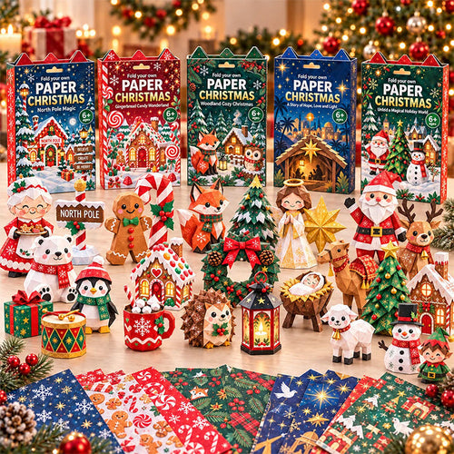 Christmas Paper Craft Kit – Fold & Create Your Own Holiday Decorations