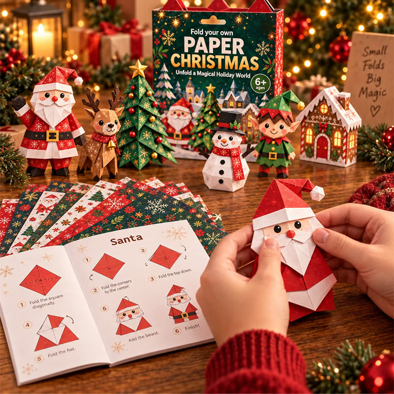Christmas Paper Craft Kit – Fold & Create Your Own Holiday Decorations