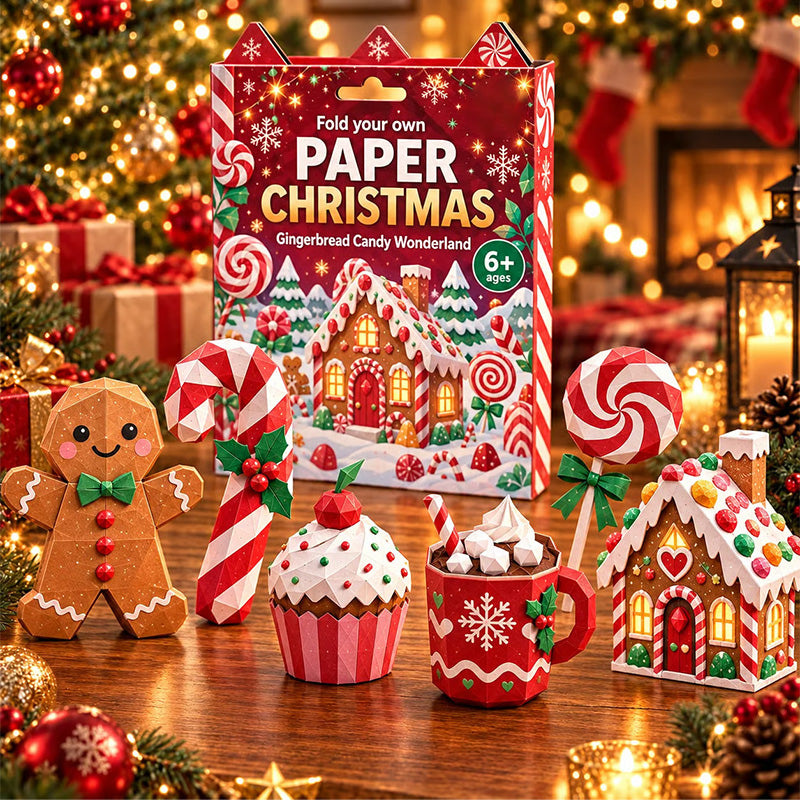 Christmas Paper Craft Kit – Fold & Create Your Own Holiday Decorations