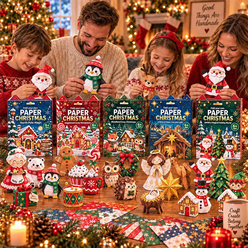 Christmas Paper Craft Kit – Fold & Create Your Own Holiday Decorations