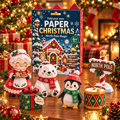 Christmas Paper Craft Kit – Fold & Create Your Own Holiday Decorations
