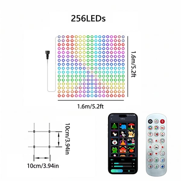 Integrated RGB Pixel Net Light Mesh