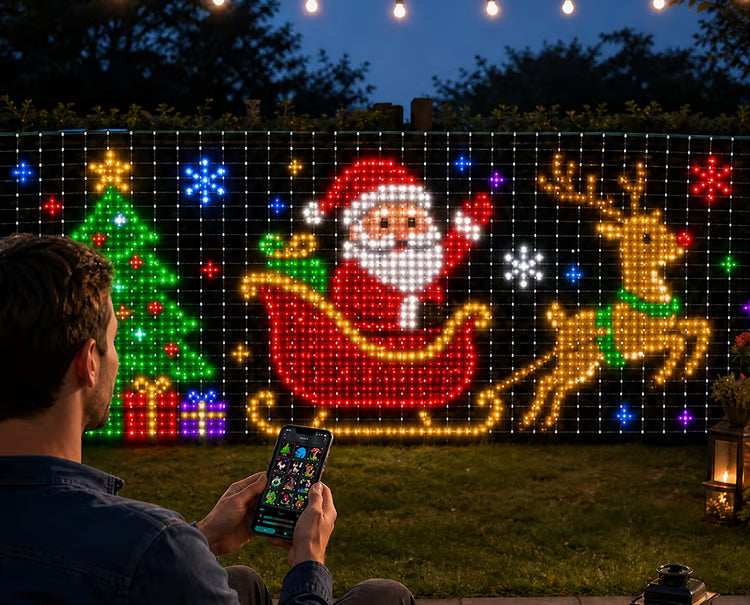 Integrated RGB Pixel Net Light Mesh