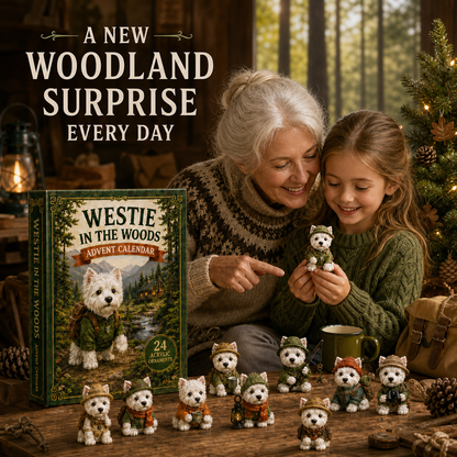 CHRISMAST KICKOFF 49% OFF - Westie In The Woods Advent Calendar 2026 - 24-Day Festive Countdown - Gift For Dog Lovers